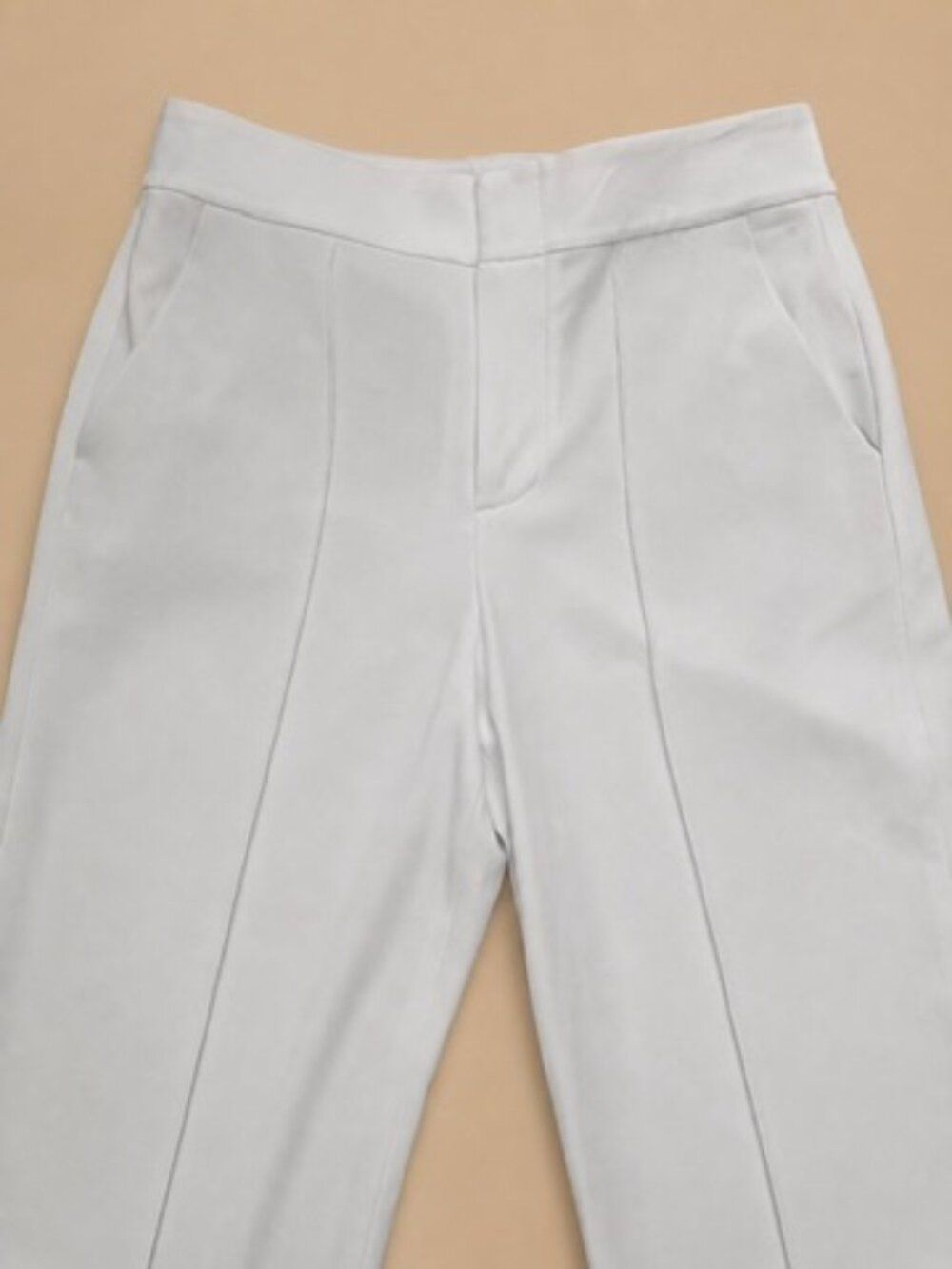 Alice + Olivia Dylan White High Rise Wide Leg Petite Pants - Picture 3 of 15